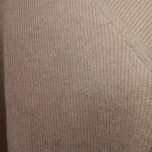 NWT NINE WEST V NECK SWEATER WOMENS XL TAN - Picture 2 of 7